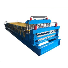 Color steel corrugated and glazed sheet double layer machine in china